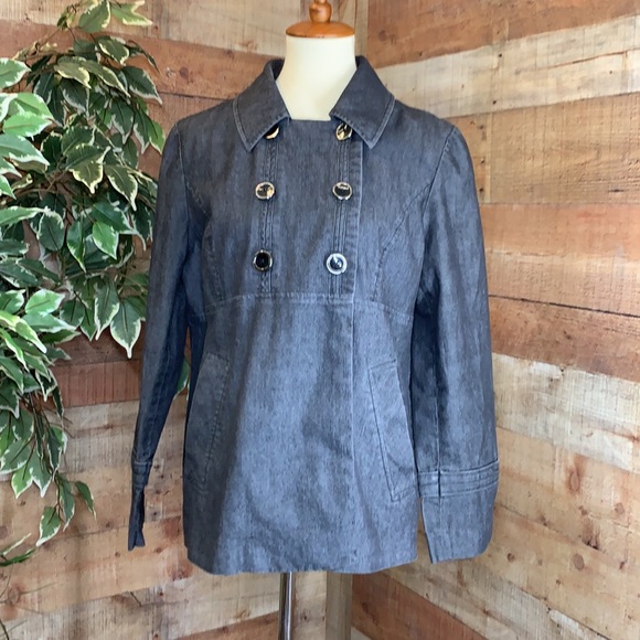 SANDRO Grey Military Style Lightweight Jacket - Picture 3 of 11